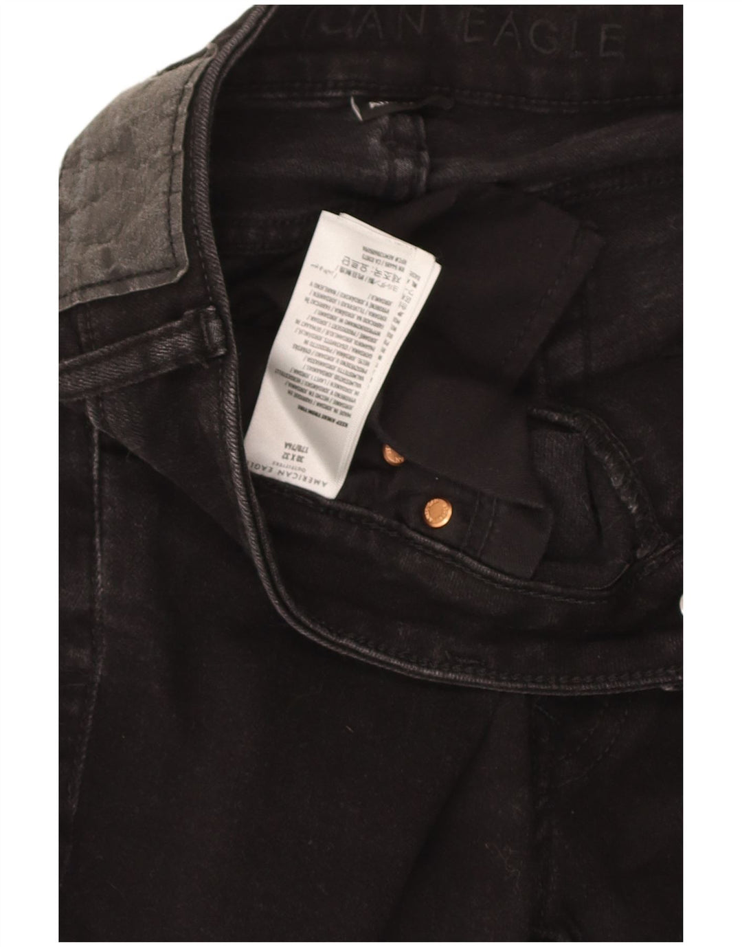 American Eagle Womens Cropped Jeans W30 L26 Black Cotton
