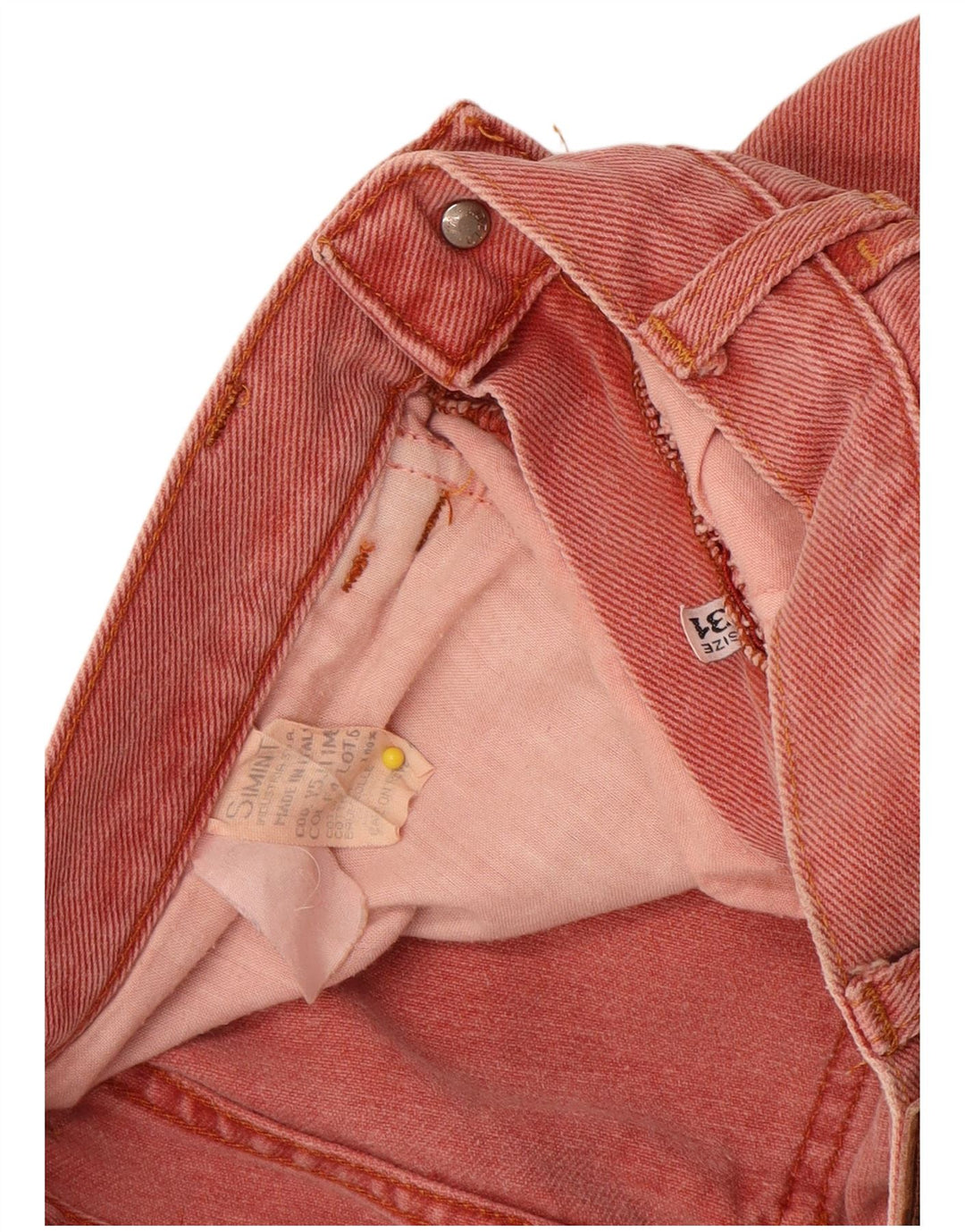 Armani Womens Tapered Jeans W31 L29 Pink