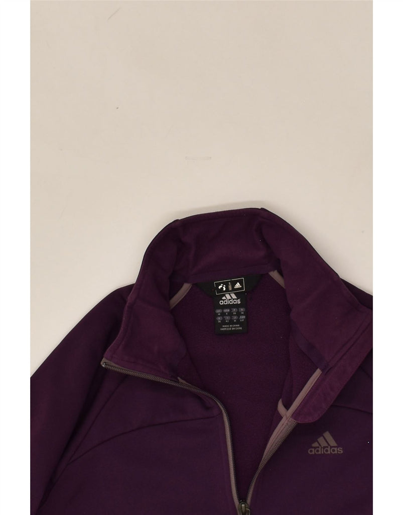 ADIDAS Womens Climawarm Tracksuit Top Jacket UK 10 Small Purple Polyester | Vintage Adidas | Thrift | Second-Hand Adidas | Used Clothing | Messina Hembry 