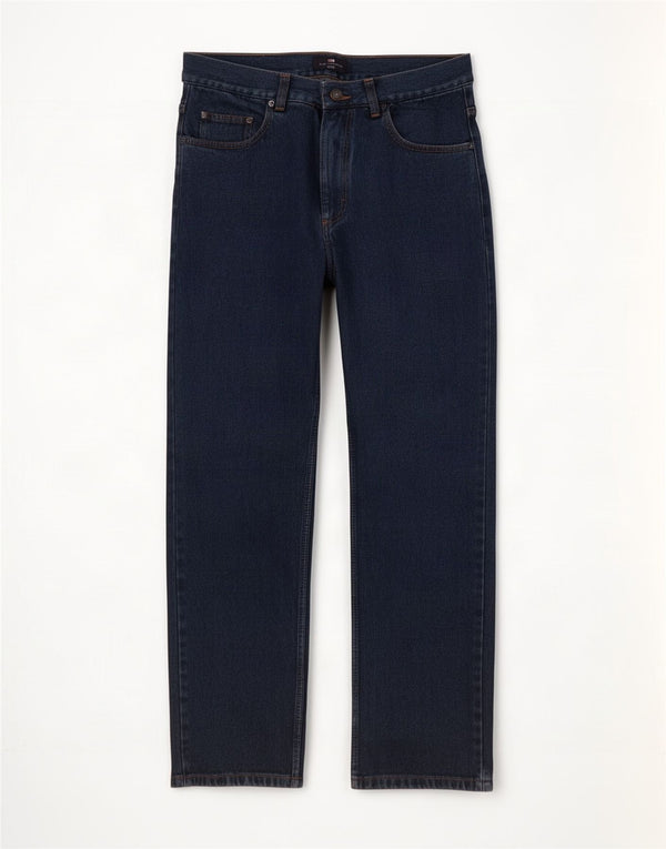 Marks & Spencer Mens Blue Harbour Straight Jeans W32 L31 Navy Cotton