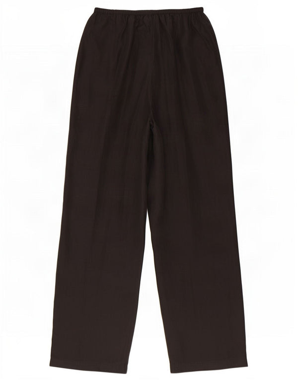 Monsoon Womens Loose Fit Casual Trousers UK 12 Medium W32 L30 Black Silk