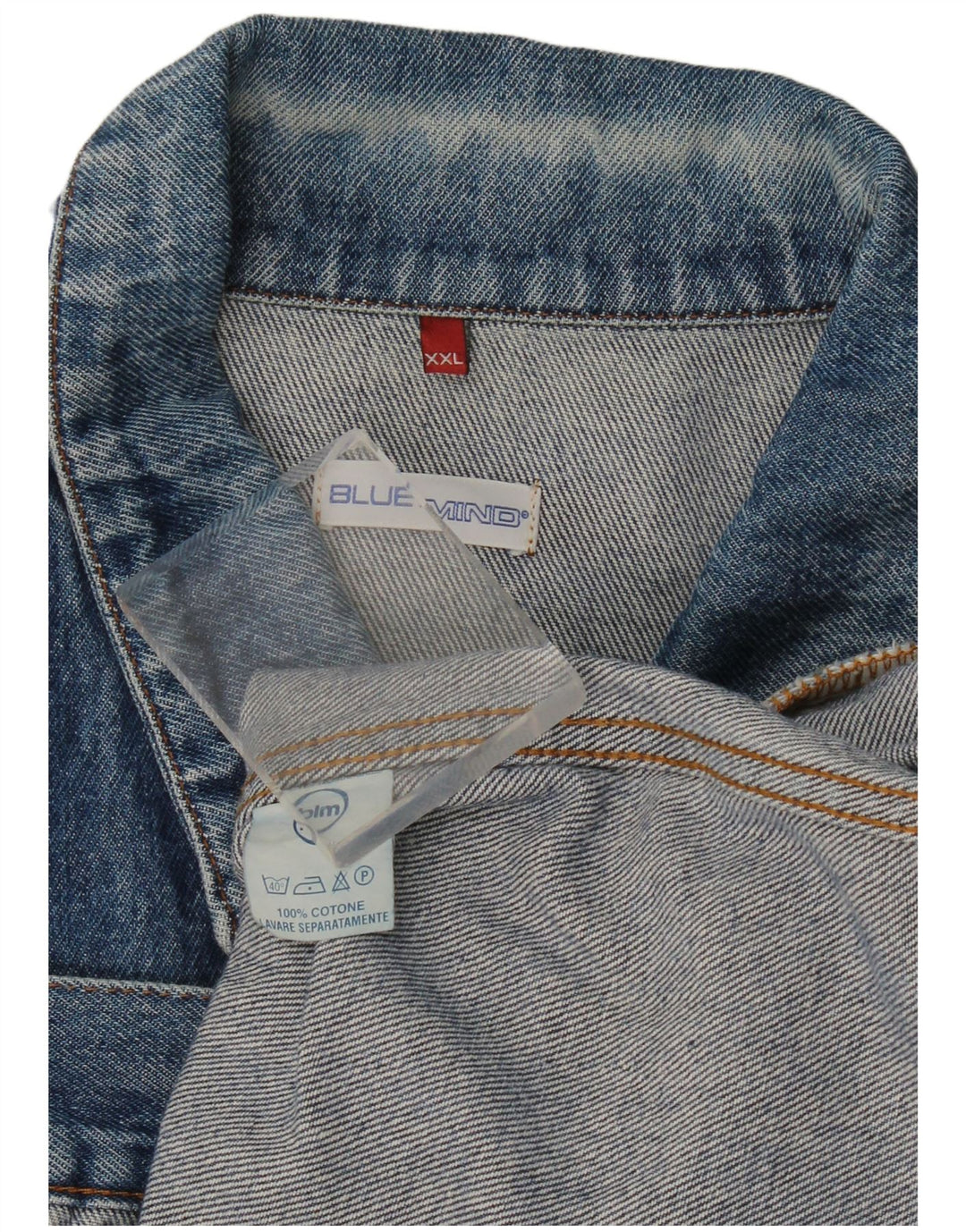 Vintage Mens Denim Jacket UK 44 2XL Blue Cotton