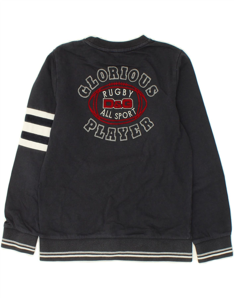 DOLCE & GABBANA Boys Graphic Sweatshirt Jumper 6-7 Years XS Black Cotton | Vintage Dolce & Gabbana | Thrift | Second-Hand Dolce & Gabbana | Used Clothing | Messina Hembry 