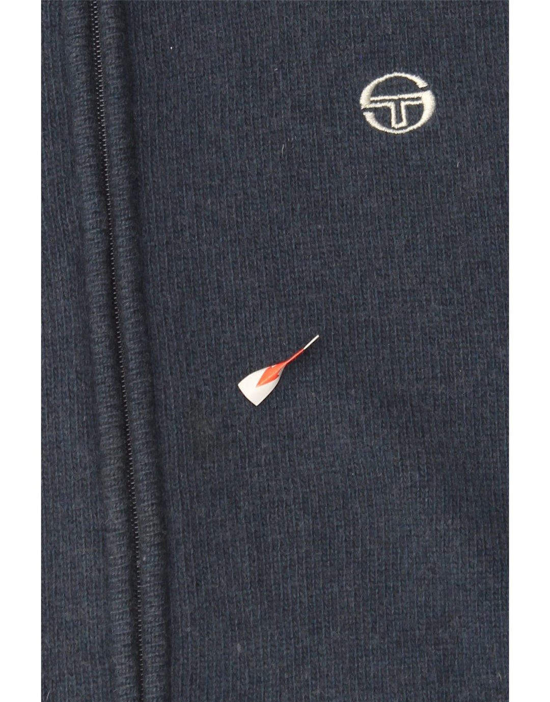 Sergio Tacchini Womens Sleeveless Cardigan Sweater UK 12 Medium Navy Blue