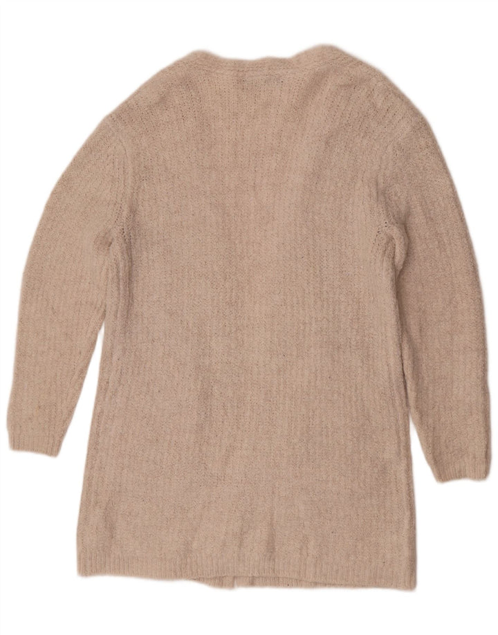 Marks & Spencer Womens Longline Cardigan Sweater UK 12 Medium Off White