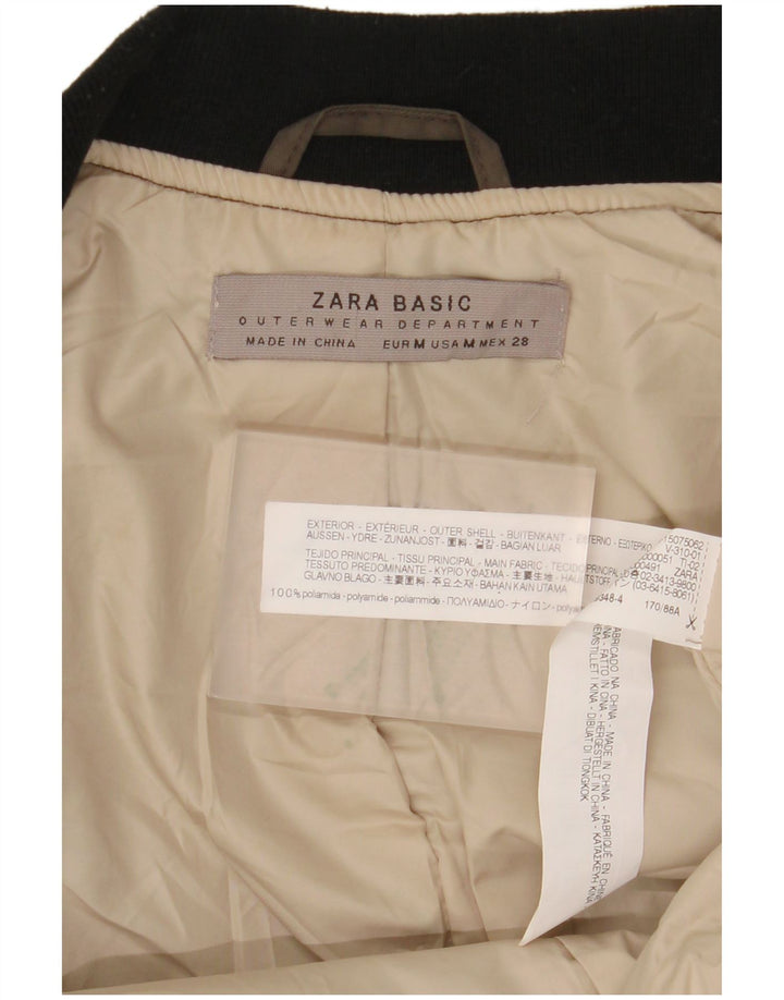 ZARA Womens Oversized Bomber Jacket UK 14 Medium Khaki Colourblock