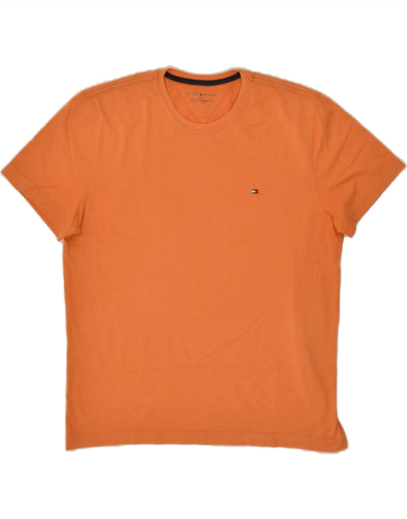 TOMMY HILFIGER Mens T-Shirt Top Large Orange Cotton | Vintage Tommy Hilfiger | Thrift | Second-Hand Tommy Hilfiger | Used Clothing | Messina Hembry 