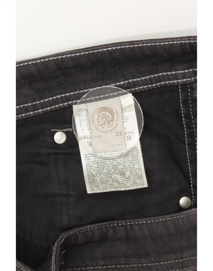 DIESEL Mens Straight Jeans W33 L30 Grey Cotton