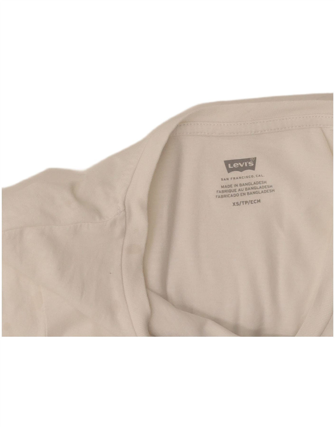 LEVI'S Womens Graphic T-Shirt Top UK 6 XS White