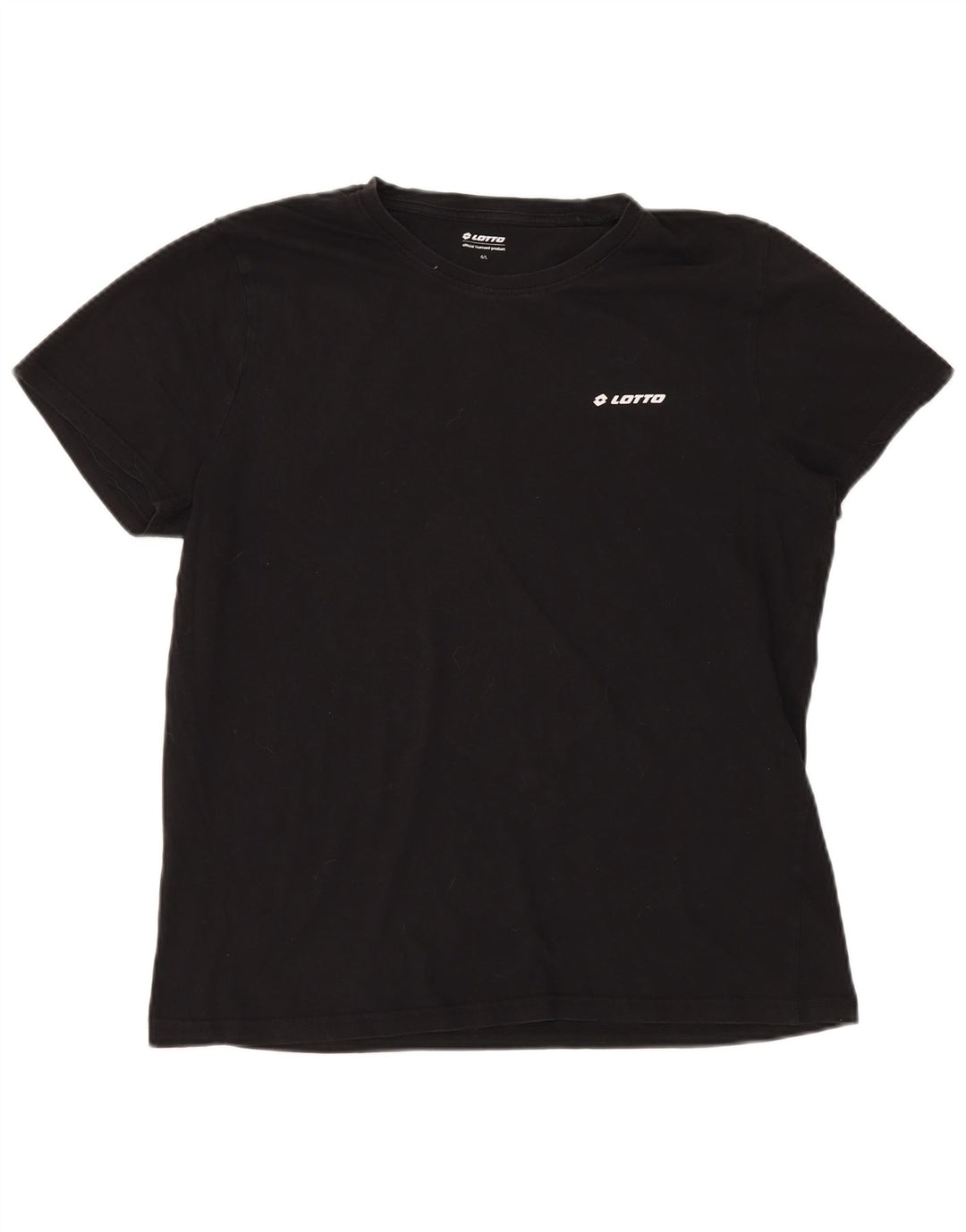 LOTTO Womens T-Shirt Top UK 16 Large Black Cotton
