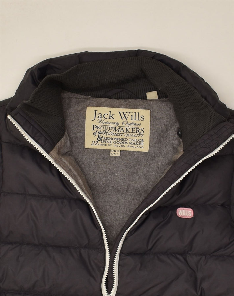 JACK WILLS Womens Padded Gilet UK 12 Medium Black | Vintage Jack Wills | Thrift | Second-Hand Jack Wills | Used Clothing | Messina Hembry 