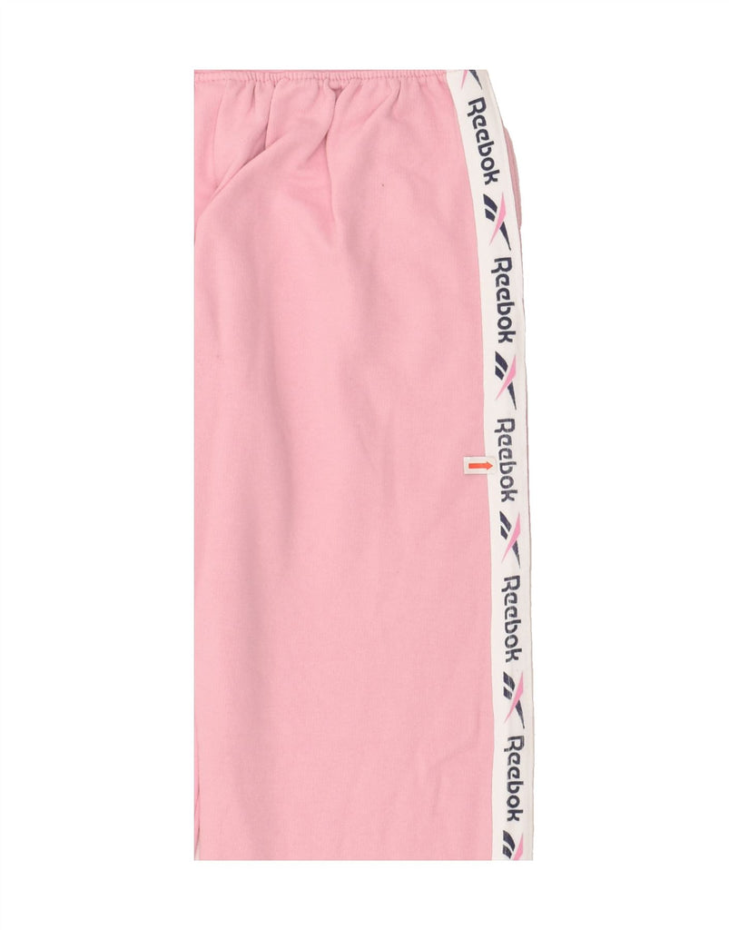 REEBOK Girls Graphic Tracksuit Trousers Joggers 13-14 Years Pink Cotton | Vintage Reebok | Thrift | Second-Hand Reebok | Used Clothing | Messina Hembry 