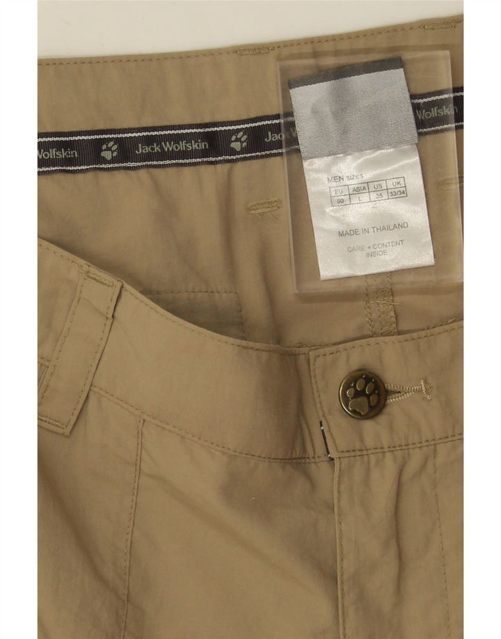 Mens Straight Cargo Capri Trousers W34 L21