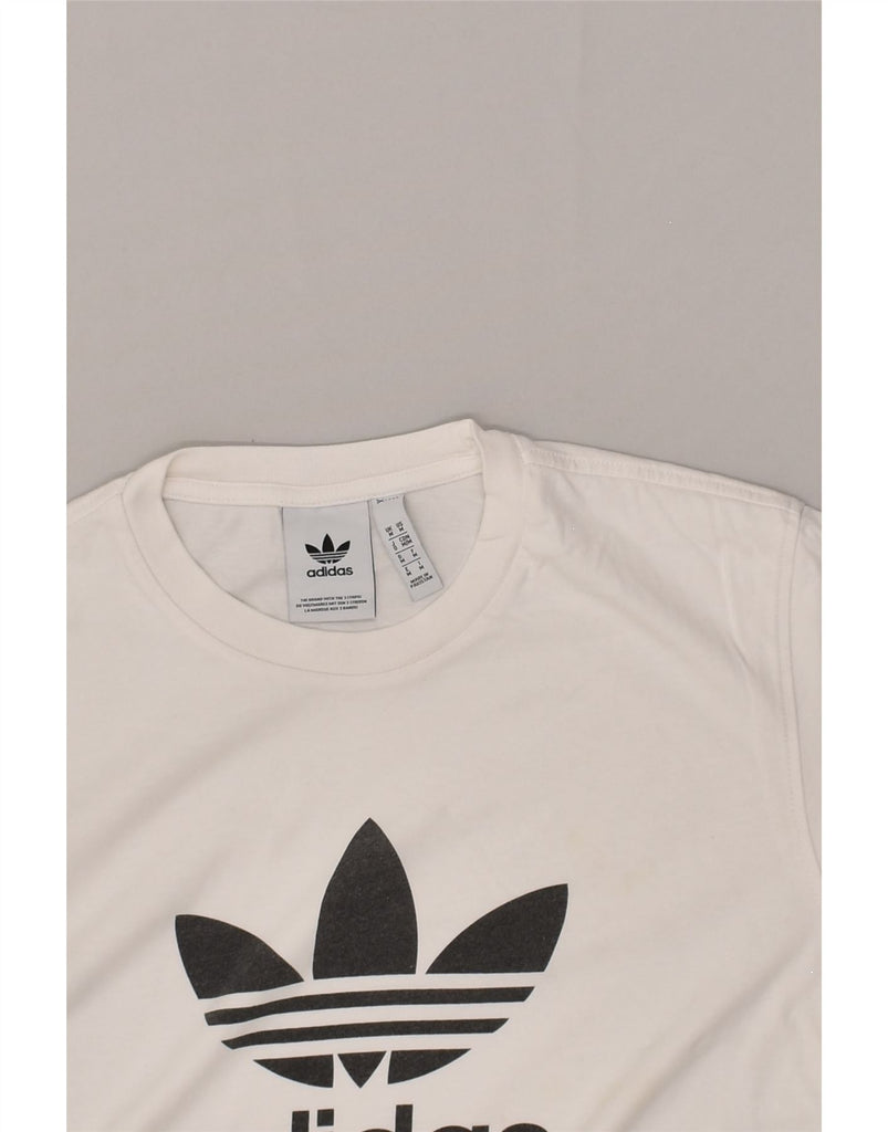 ADIDAS Mens Graphic T-Shirt Top Medium White Cotton | Vintage Adidas | Thrift | Second-Hand Adidas | Used Clothing | Messina Hembry 