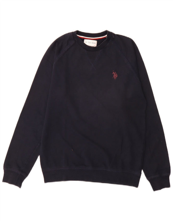 U.S. Polo Assn. Mens Regular Fit Sweatshirt Jumper Medium Navy Blue Cotton