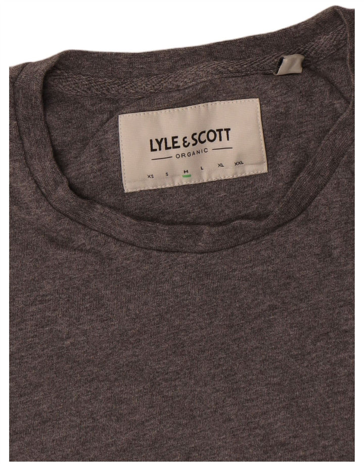 Lyle & Scott Mens T-Shirt Top Medium Grey Cotton