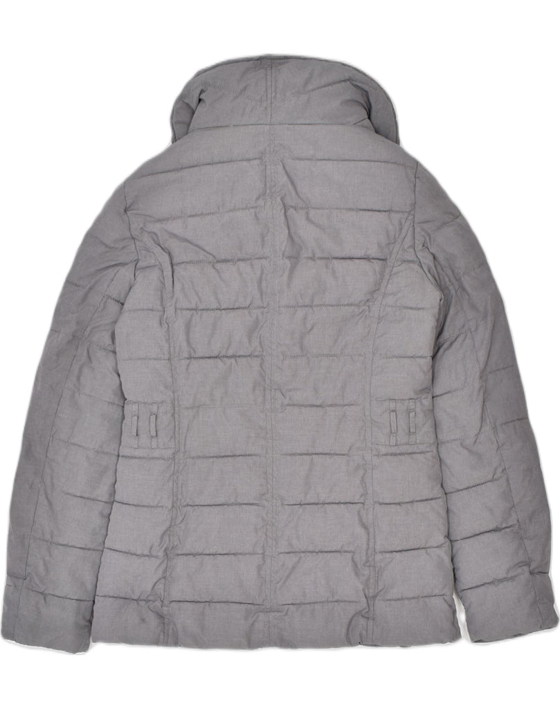 CALVIN KLEIN Womens Padded Jacket UK 10 Small Grey Nylon | Vintage Calvin Klein | Thrift | Second-Hand Calvin Klein | Used Clothing | Messina Hembry 