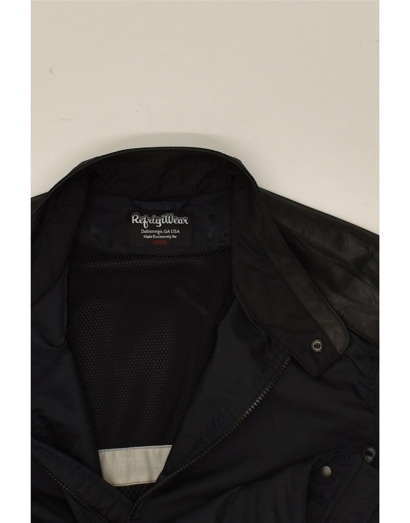 REFRIGIWEAR Mens Cruz Slim Fit Windbreaker Jacket UK 44 2XL Navy Blue | Vintage Refrigiwear | Thrift | Second-Hand Refrigiwear | Used Clothing | Messina Hembry 