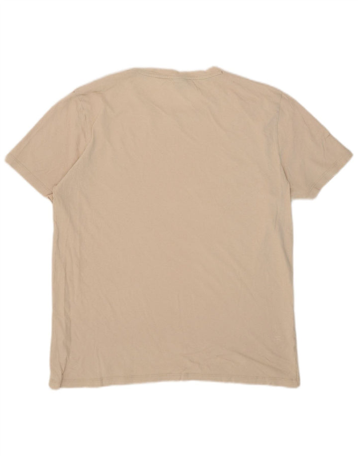 Hugo Boss Mens T-Shirt Top XL Beige Cotton