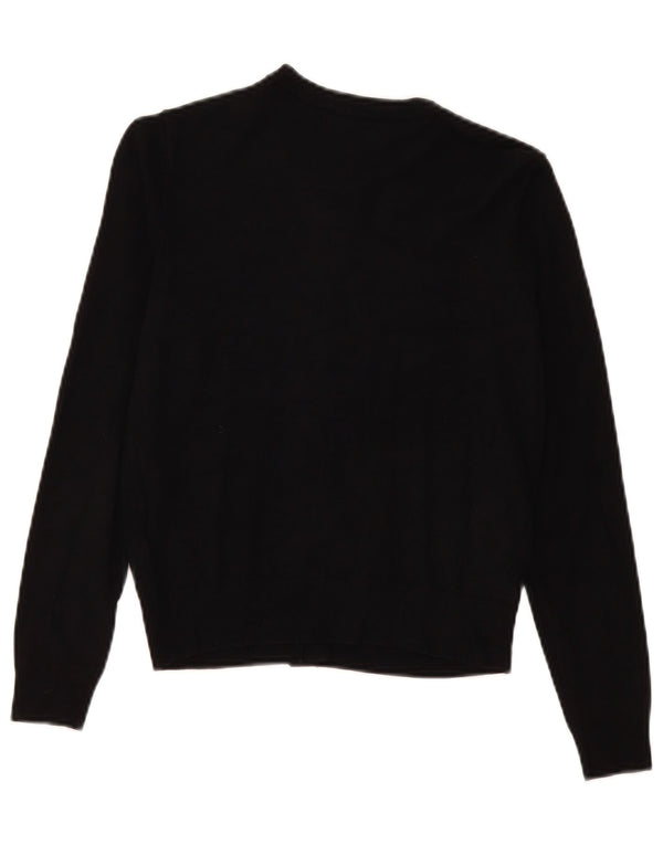 Marks & Spencer Womens Cardigan Sweater UK 10 Small Black Viscose