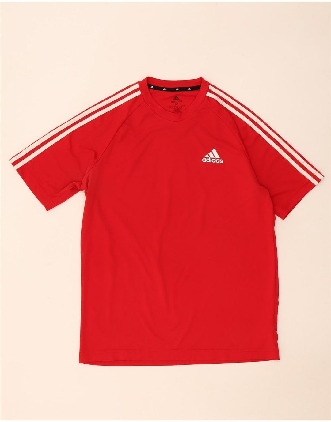 Adidas Mens Aeroready T-Shirt Top Medium Red Polyester