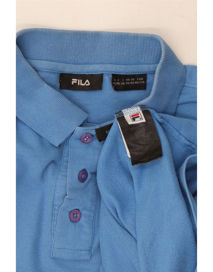 FILA Mens Polo Shirt 2XL Blue Cotton