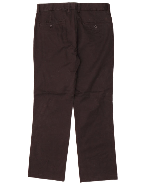 Dockers Mens Straight Chino Trousers W34 L30 Black Cotton