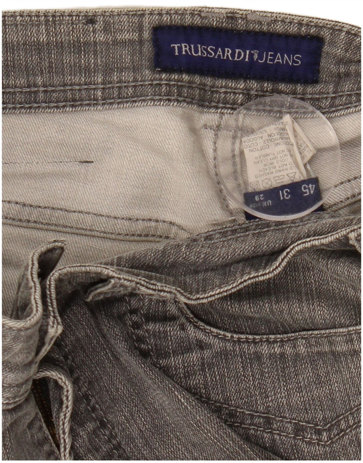 Trussardi Womens Straight Jeans W29 L30 Grey Cotton