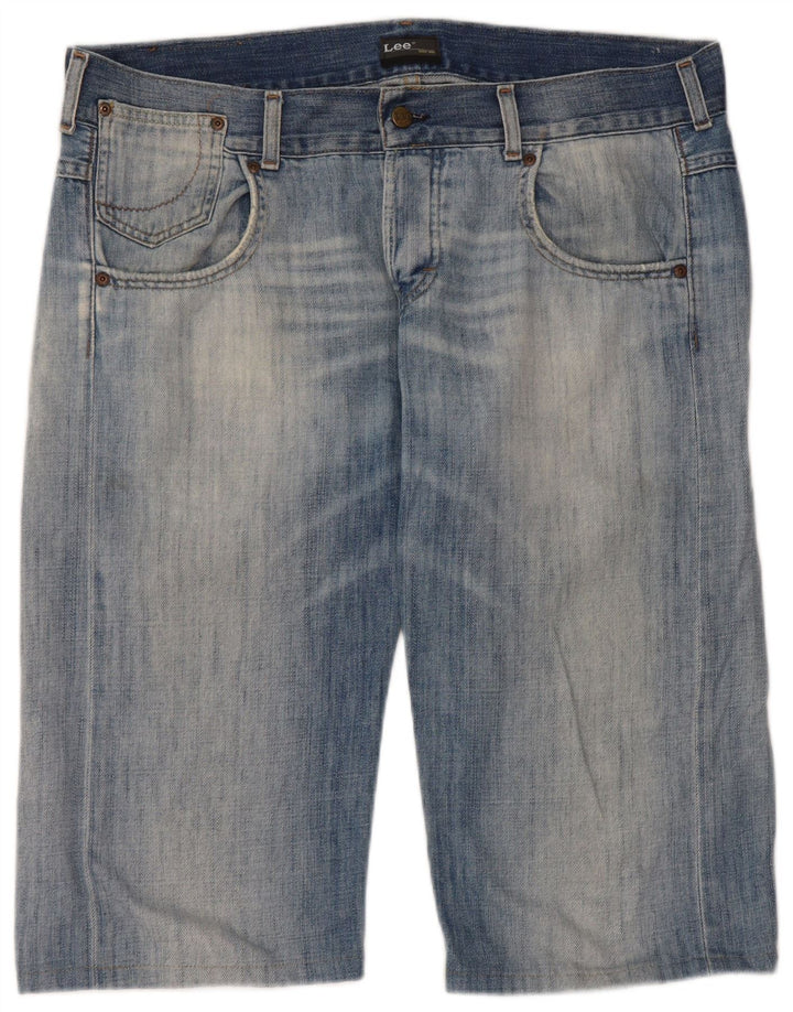 Lee Mens Bermuda Denim Shorts W34 Large Blue Cotton