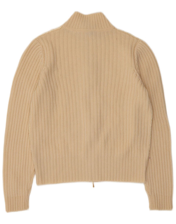 Luisa Spagnoli Womens Cardigan Sweater UK 14 Medium Off White Floral