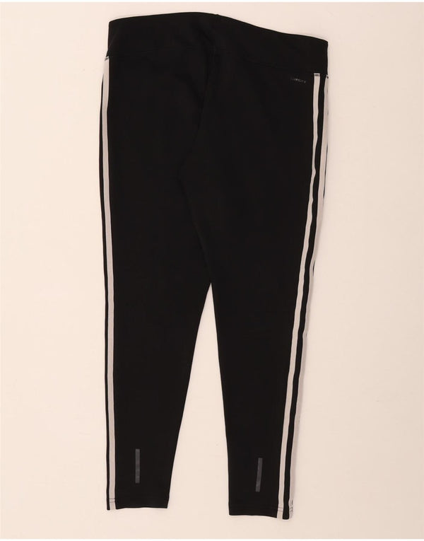 Adidas Womens Climalite Capri Leggings UK 16/18 Large Black Polyester