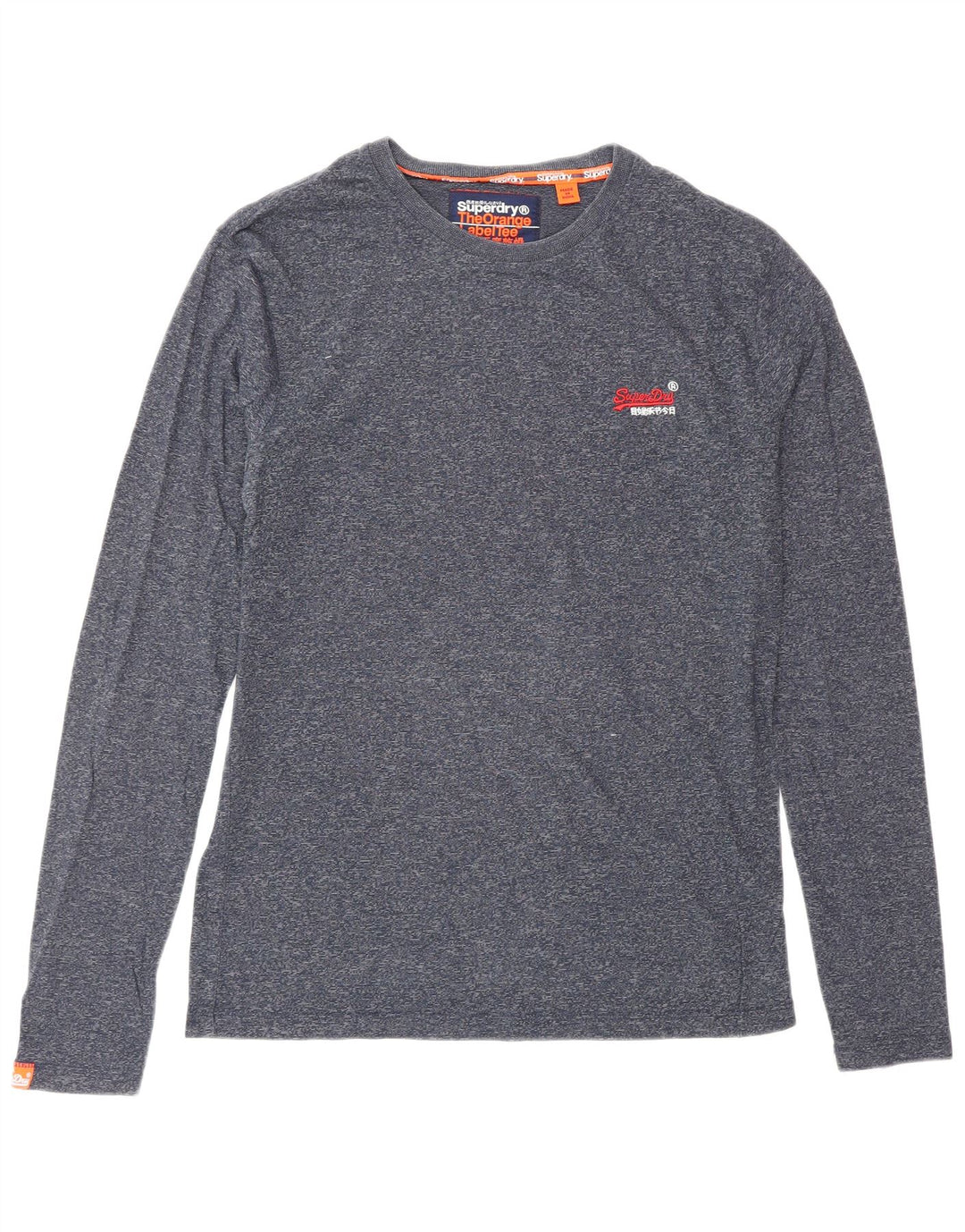 SUPERDRY Mens Top Long Sleeve Medium Navy Blue Cotton