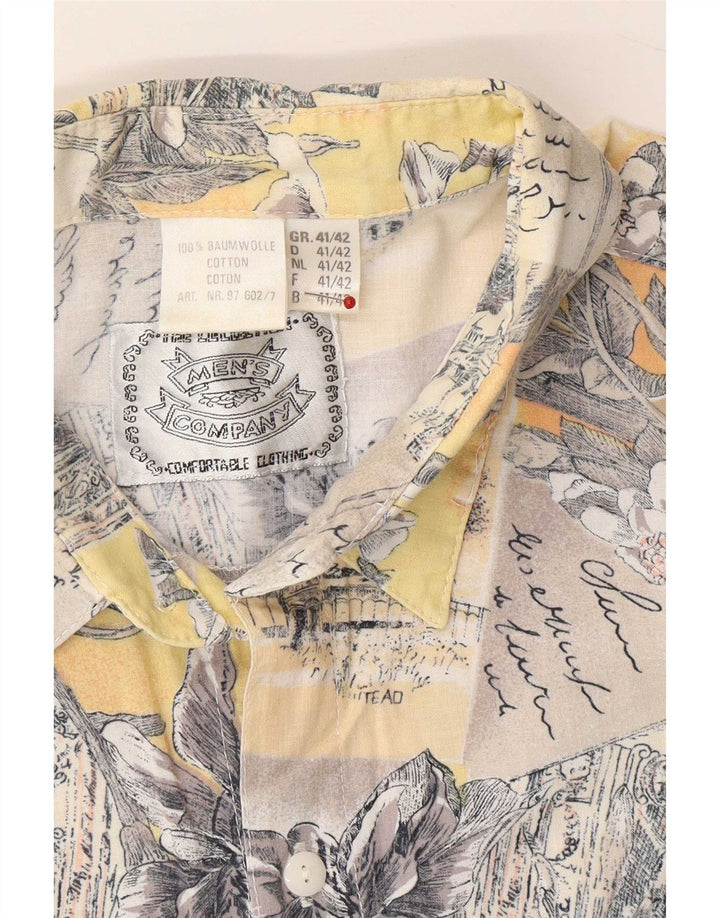Vintage Mens Abstract Pattern Shirt Size 41/42 Large Multicoloured