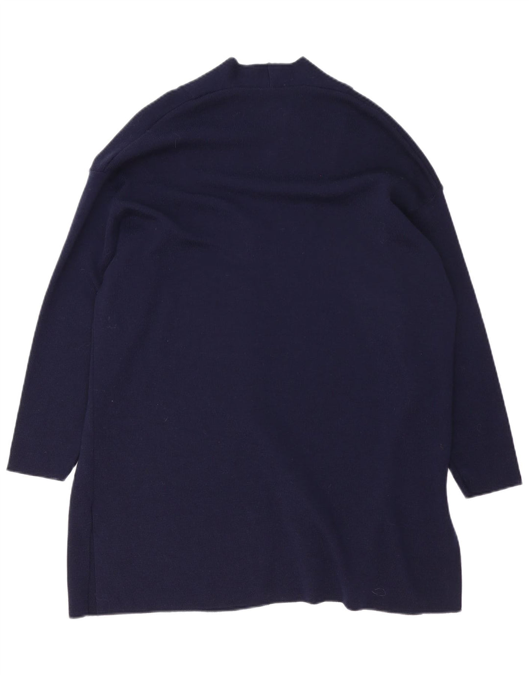 Marks & Spencer Womens Longline Cardigan Sweater UK 12 Medium Navy Blue