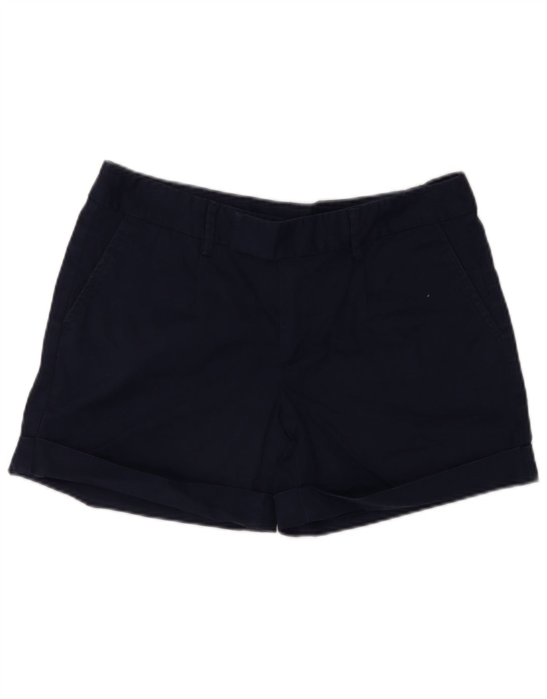 Benetton Womens Chino Shorts W30 Medium Navy Blue
