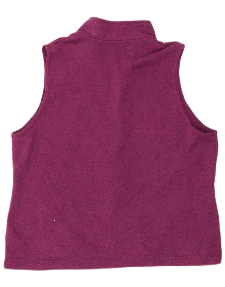 Lee Womens Riders Sleeveless Tracksuit Top Jacket UK 18 XL Purple Polyester