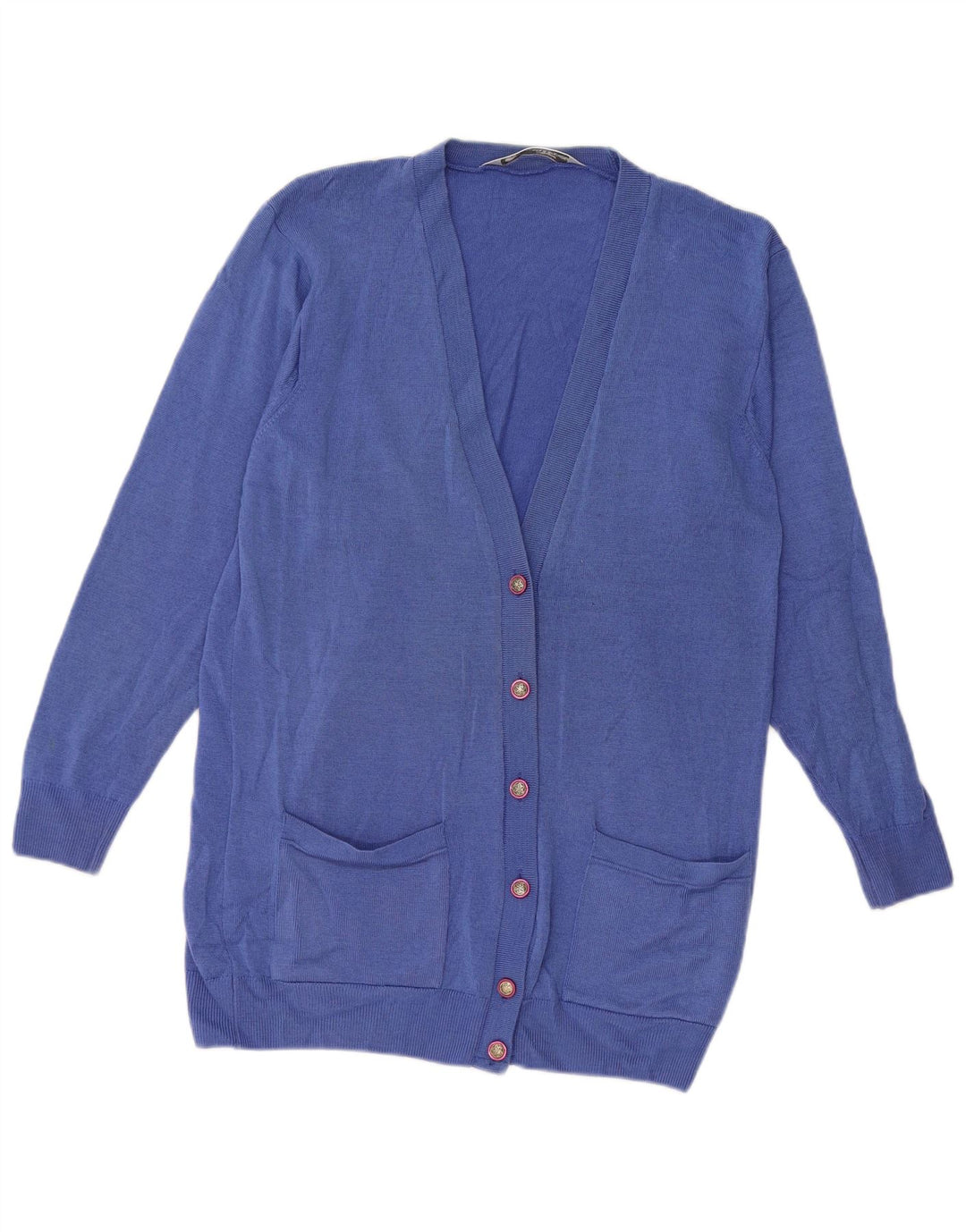 Marks & Spencer Womens St. Michael Cardigan Sweater UK 8 Small Blue