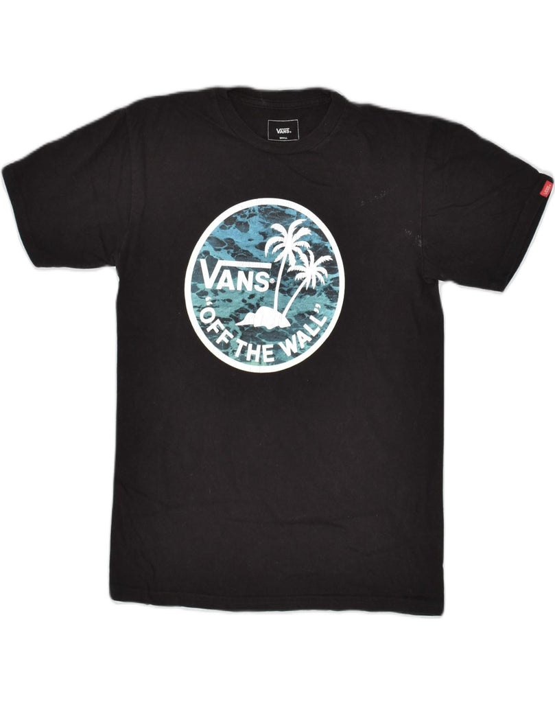 VANS Mens Classic Fit Graphic T-Shirt Top Small Black Cotton | Vintage Vans | Thrift | Second-Hand Vans | Used Clothing | Messina Hembry 