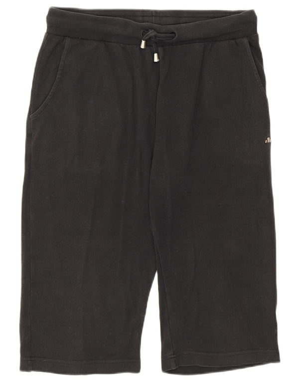 Ellesse Womens Bermuda Sport Shorts UK 10 Small Black Cotton