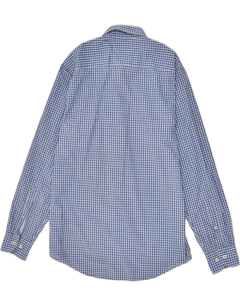 TOMMY HILFIGER Mens New York Fit Shirt Medium Blue Check Cotton | Vintage Tommy Hilfiger | Thrift | Second-Hand Tommy Hilfiger | Used Clothing | Messina Hembry 