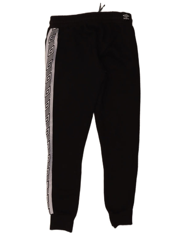 Umbro Womens Tracksuit Trousers Joggers UK 10 Small Black Colourblock