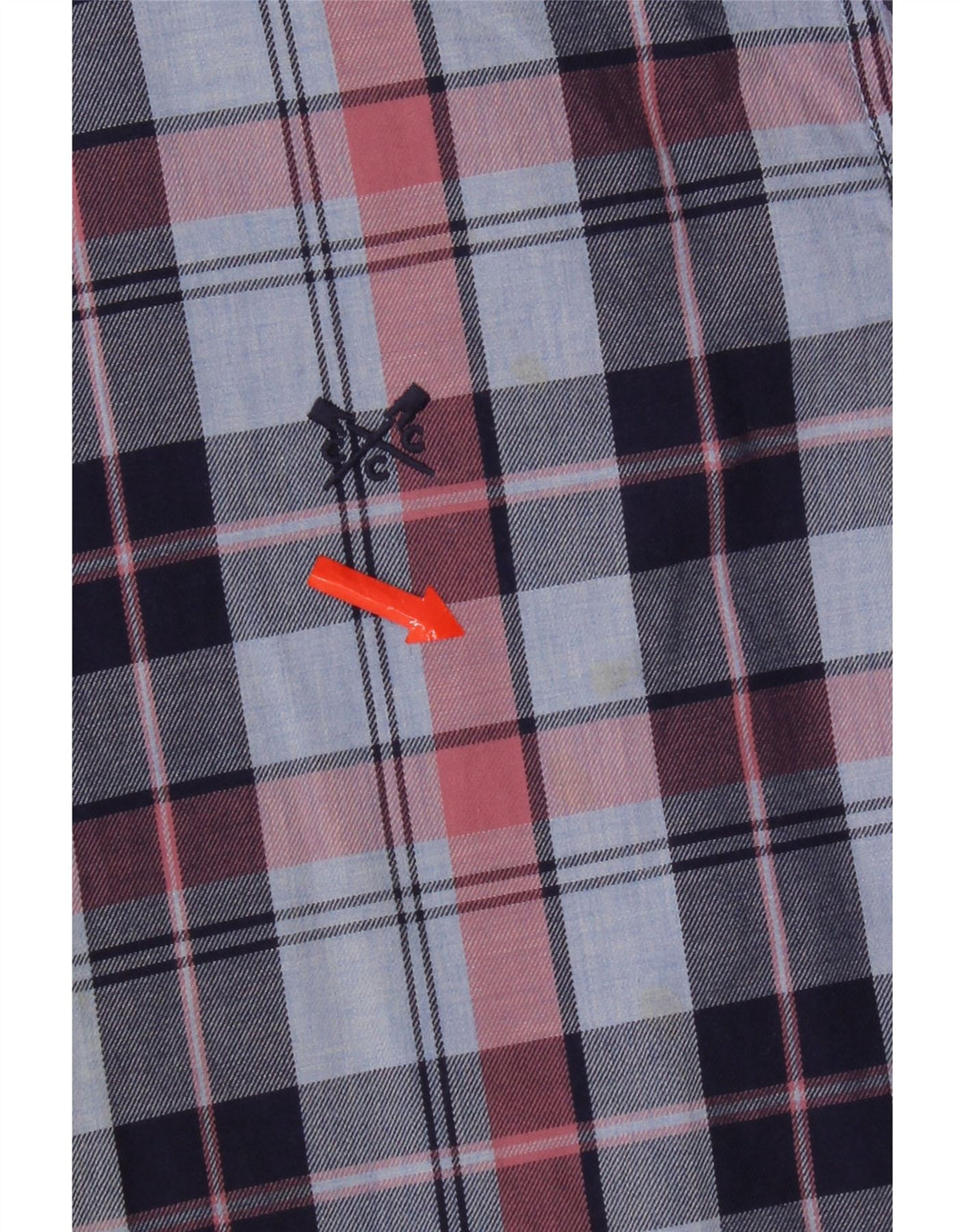 Crew Clothing Mens Slim Fit Flannel Shirt Medium Blue Check Cotton