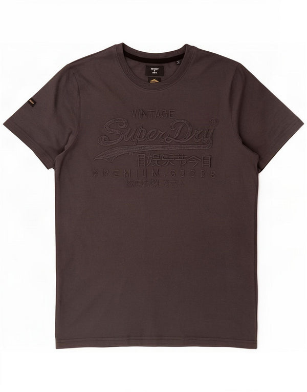 Superdry Mens Graphic T-Shirt Top Medium Grey Cotton
