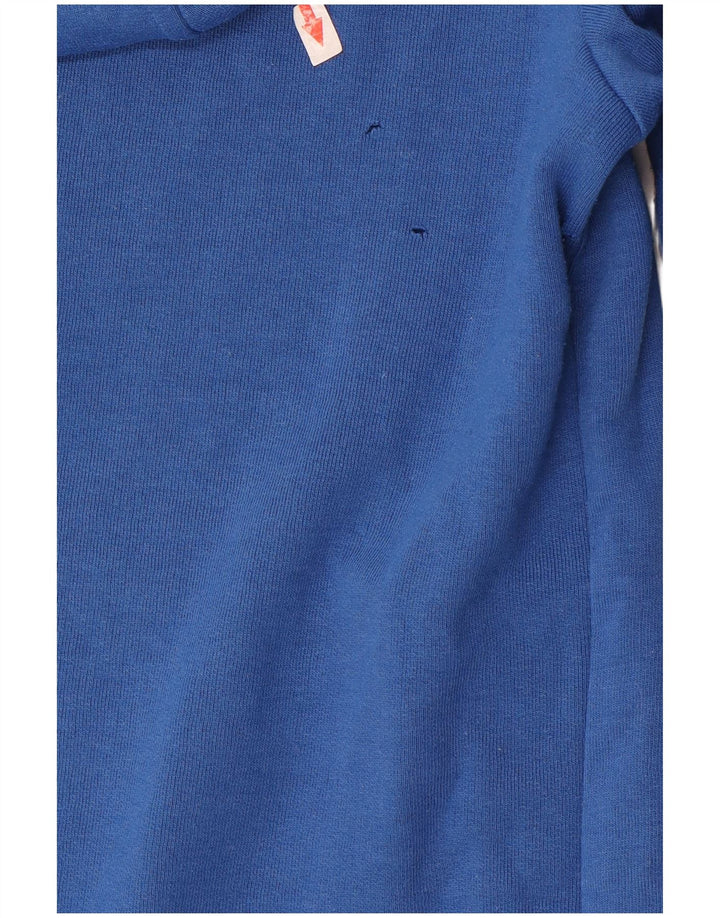 Kappa Mens Italia Graphic Zip Hoodie Sweater Large Blue Polyester