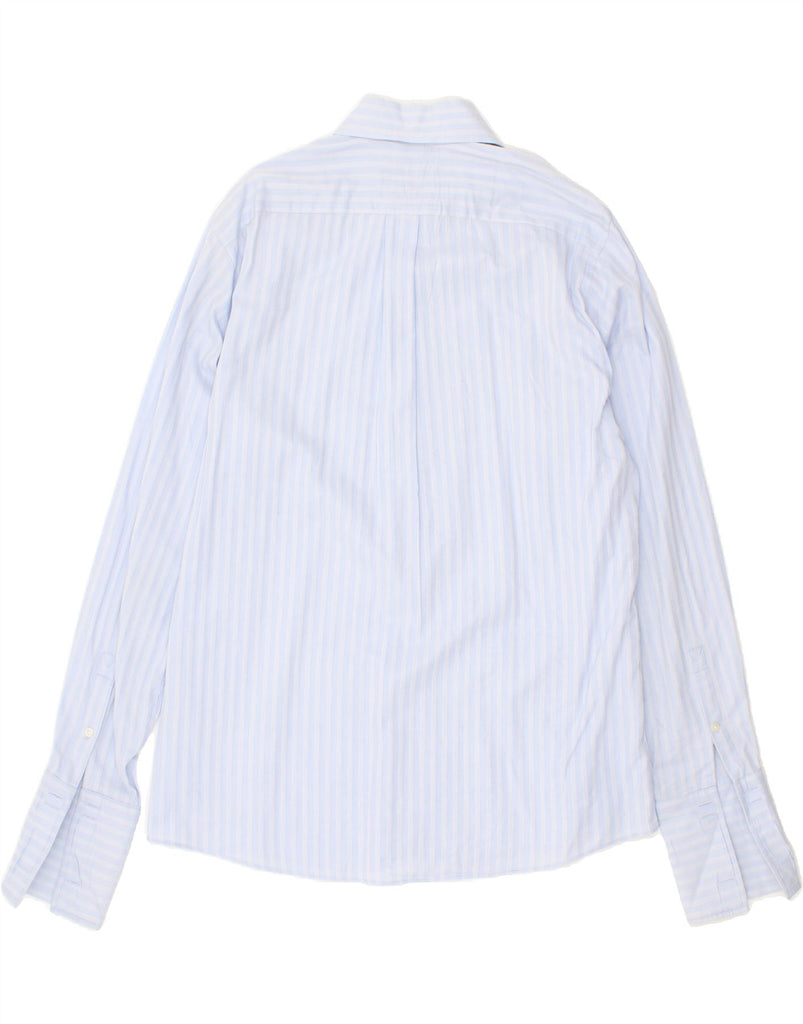 MICHAEL KORS Mens Formal Shirt Size 1/2 Large Blue Striped Cotton Vintage Michael Kors and Second-Hand Michael Kors from Messina Hembry 