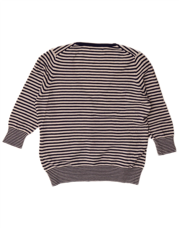 Marks & Spencer Womens Cardigan Sweater UK 14 Medium Navy Blue Nautical