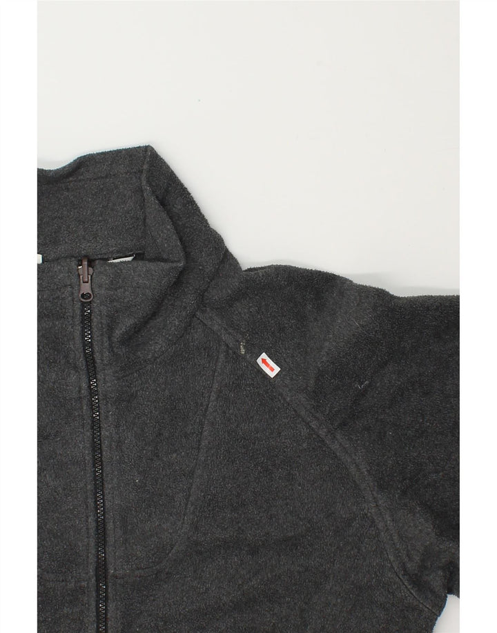 COLUMBIA Womens Oversized Fleece Jacket UK 14 Medium Grey Vintage Columbia and Second-Hand Columbia from Messina Hembry 