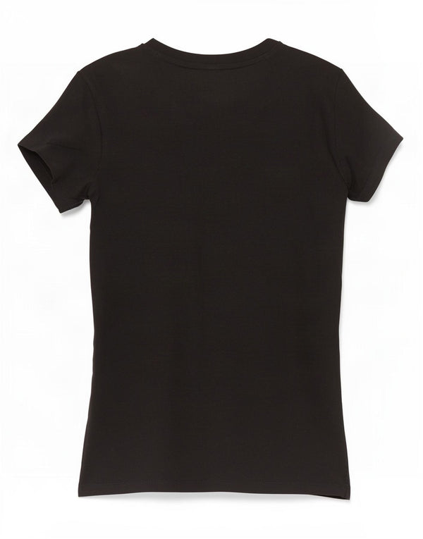Guess Womens T-Shirt Top UK 4 XS Black Cotton