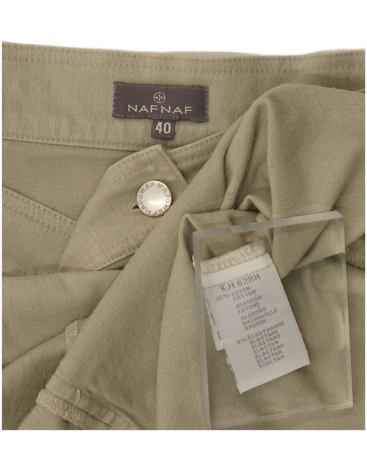NAF NAF Womens Mini Skirt EU 40 Medium W28 Khaki Cotton