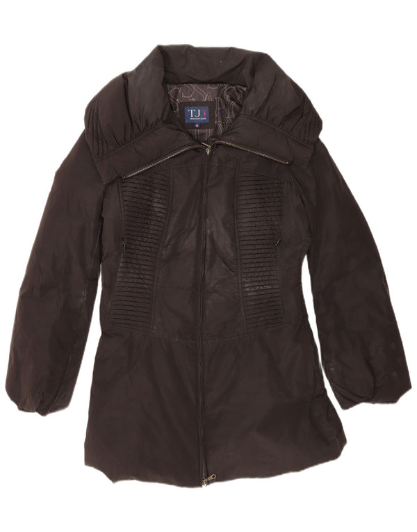 Trussardi Jeans Womens Padded Coat IT 40 Small Black Polyester